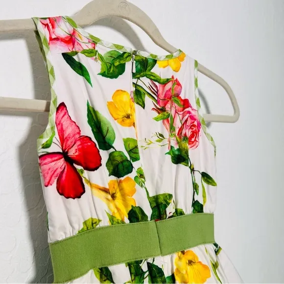 MONNALISA Luxury Italian Rose Butterfly Dress 7
