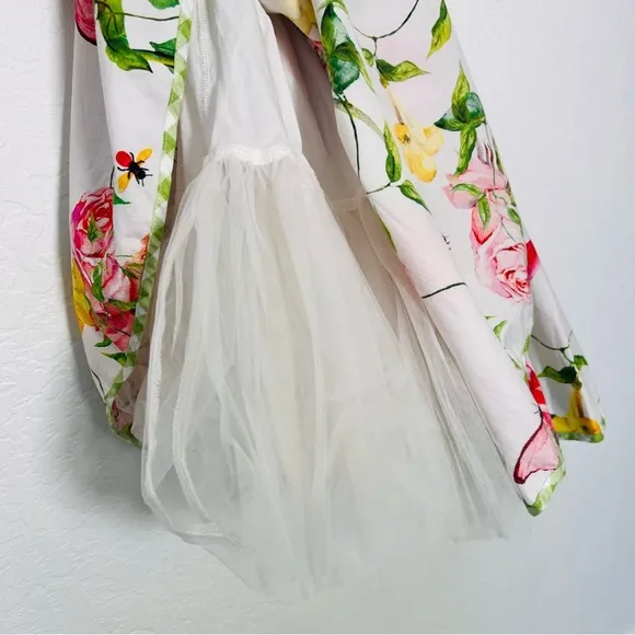MONNALISA Luxury Italian Rose Butterfly Dress 7