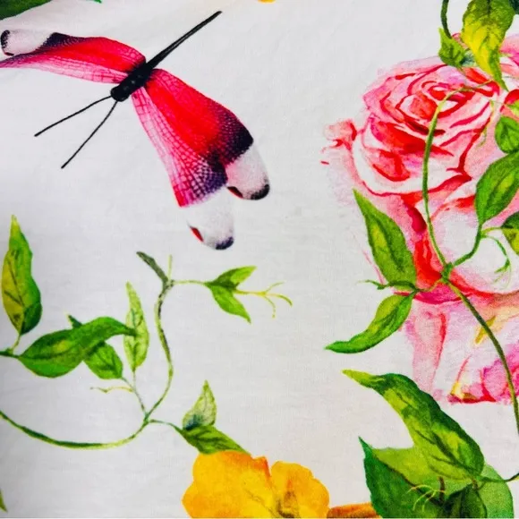 MONNALISA Luxury Italian Rose Butterfly Dress 7