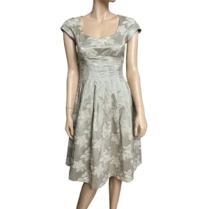Moschino Cheap and Chic Gold Beige Short Sleeves Dress Cocktail Night Out Size 8