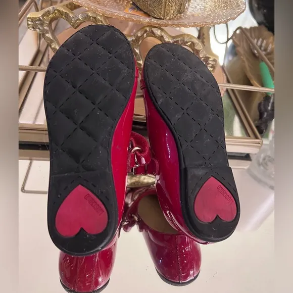 Moschino Red Patent Leather Dressy Shoes for Girl