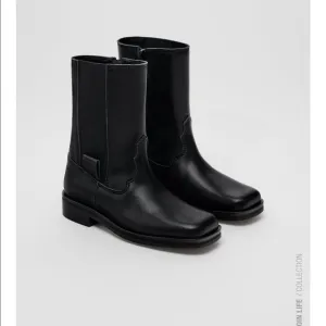 ⚡️MOVING SALE ⚡️ Zara leather square toe ankle boots ⚡️MOVING SALE ⚡️