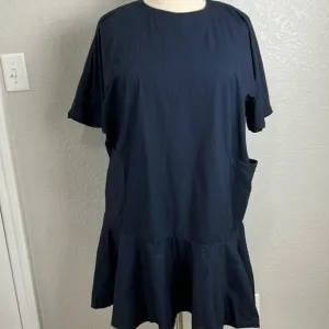 Mr. Larkin XS/S‎ Minimalist Dress Very Oversized Navy Tent Dress Short Sleeve