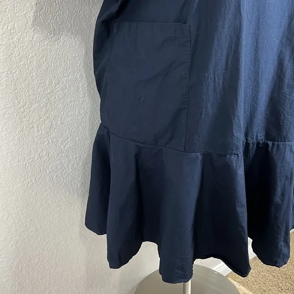 Mr. Larkin XS/S‎ Minimalist Dress Very Oversized Navy Tent Dress Short Sleeve