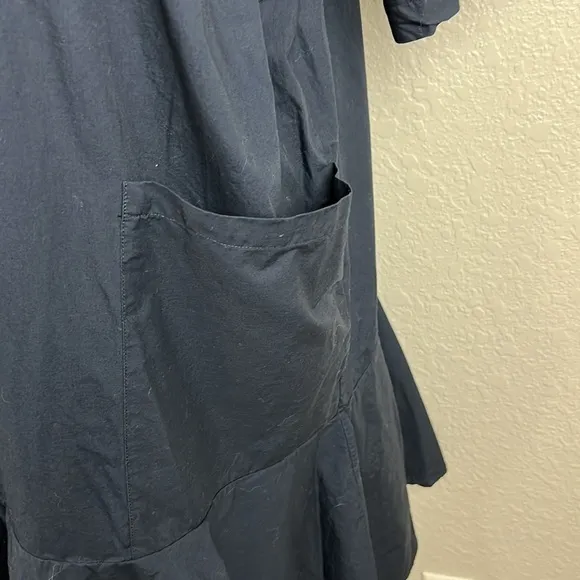 Mr. Larkin XS/S‎ Minimalist Dress Very Oversized Navy Tent Dress Short Sleeve