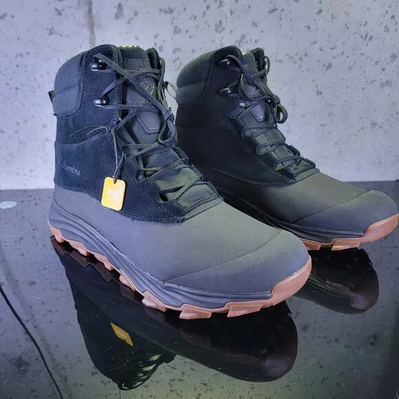 MSRP $169 Columbia Cushioning Mid Top Outdoor Boots Sz 14 Black