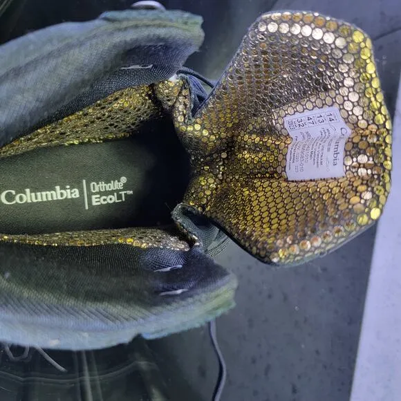 MSRP $169 Columbia Cushioning Mid Top Outdoor Boots Sz 14 Black