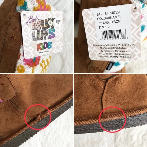 Muk Luks | Girls’ ‘Stacy’ Faux Fur Lined Boots NWT