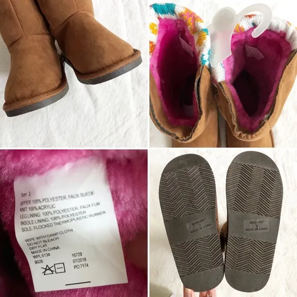 Muk Luks | Girls’ ‘Stacy’ Faux Fur Lined Boots NWT