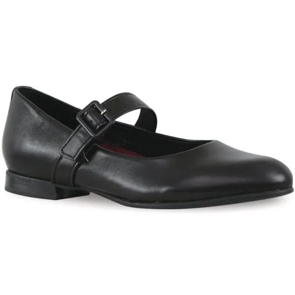 Munro Black Leather MJ Flat Mary Jane Shoes A11-2. Size 8.5M. New without box