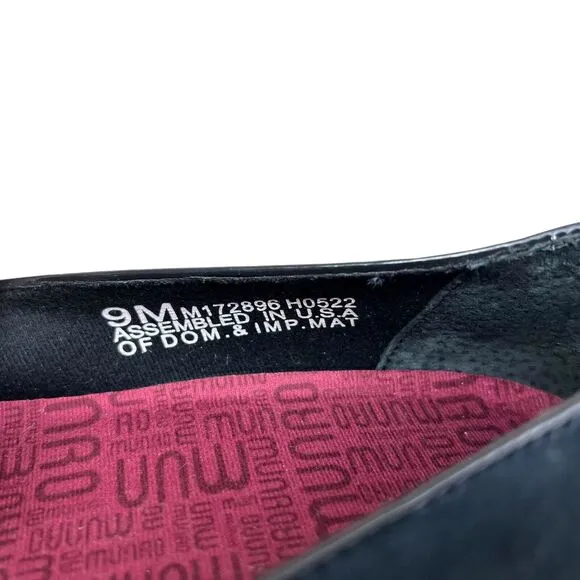 Munro Womens Flats Rossa Suede Bow‎ Tie Cushioned Rubber Soles Navy Size 9 M