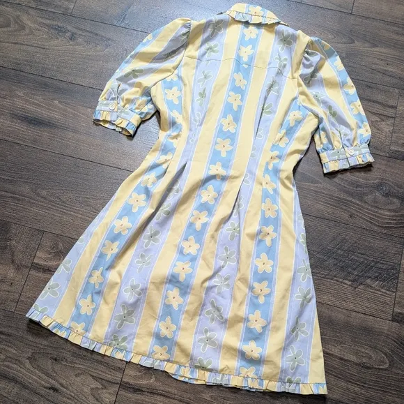 Museum of Friendship Giftshop Dress Floral‎ Striped Mini Size Small