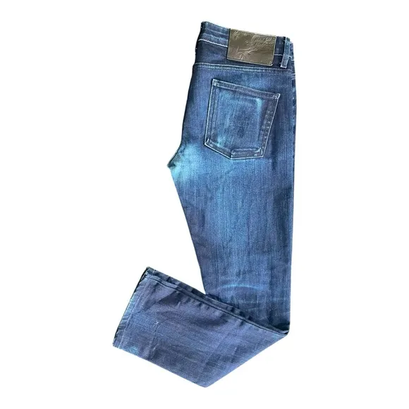 Naked and Famous Men's Neppy Blue Wash Denim Jeans &quot;Skinny Guy&quot; Size 34 Preppy
