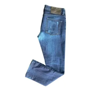 Naked and Famous Men's Neppy Blue Wash Denim Jeans &quot;Skinny Guy&quot; Size 34 Preppy