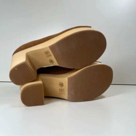 Nasty gal NEW Brown Suede Platform Ankle Boots 6.5