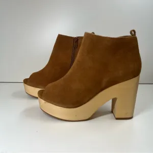 Nasty gal NEW Brown Suede Platform Ankle Boots 6.5
