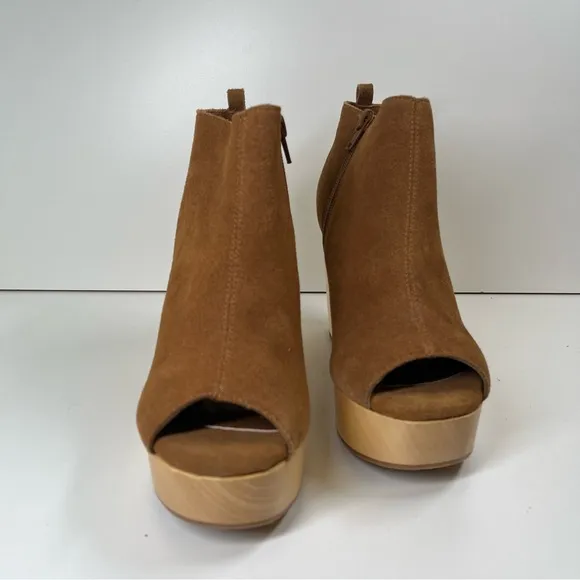 Nasty gal NEW Brown Suede Platform Ankle Boots 6.5