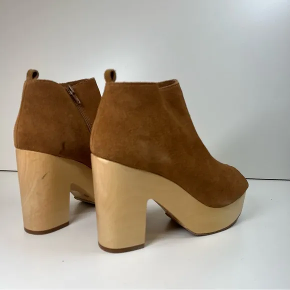 Nasty gal NEW Brown Suede Platform Ankle Boots 6.5