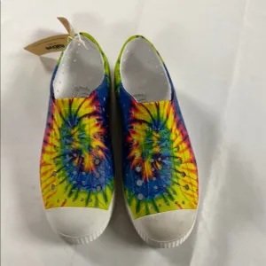 Native Shoes Yellow and Blue Tie-Dye Sneakers