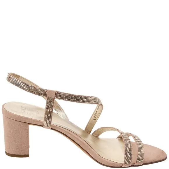NATURALIZER WOMENS VANESSA2 RHINESTONE EMBELLISHED STRAPPY HEELED SANDAL ,C