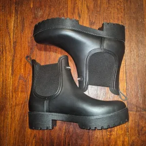 Nautica black rain ankle boots 7