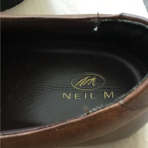 Neil M Brown Oxford  Boston Worn Saddle Dress Shoes Sleek Formal Design NWT