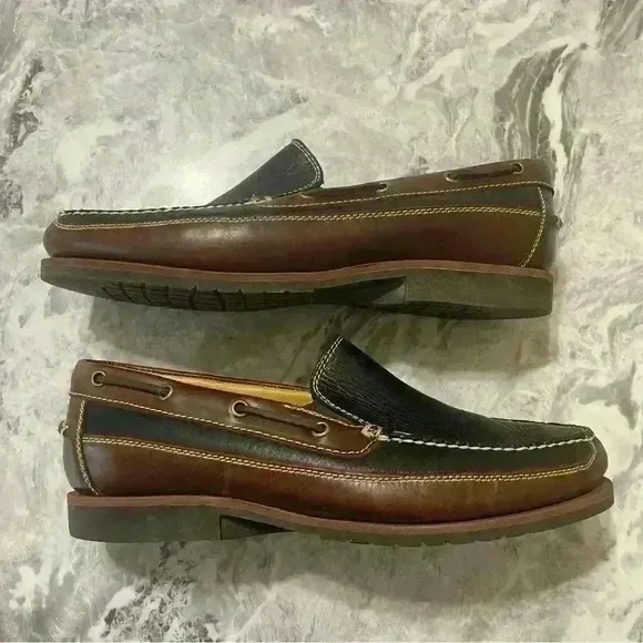 Neil M. Loafers Mens Size 9.5 Casual Comfort Shoes Mocs Brown Leather Vacation