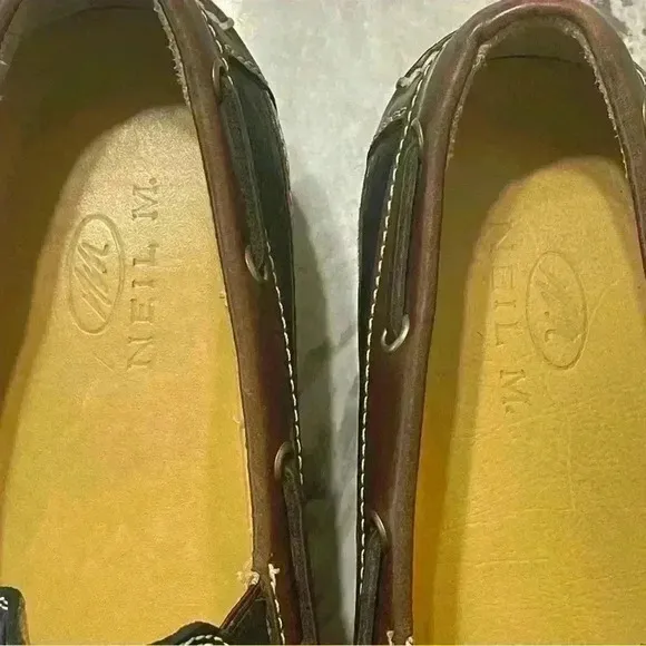Neil M. Loafers Mens Size 9.5 Casual Comfort Shoes Mocs Brown Leather Vacation