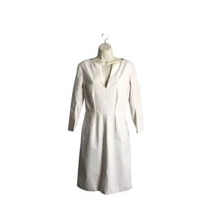 Nellie Partow Size 4 Cream Sheath Dress Classic Luxury Elegant Timeless