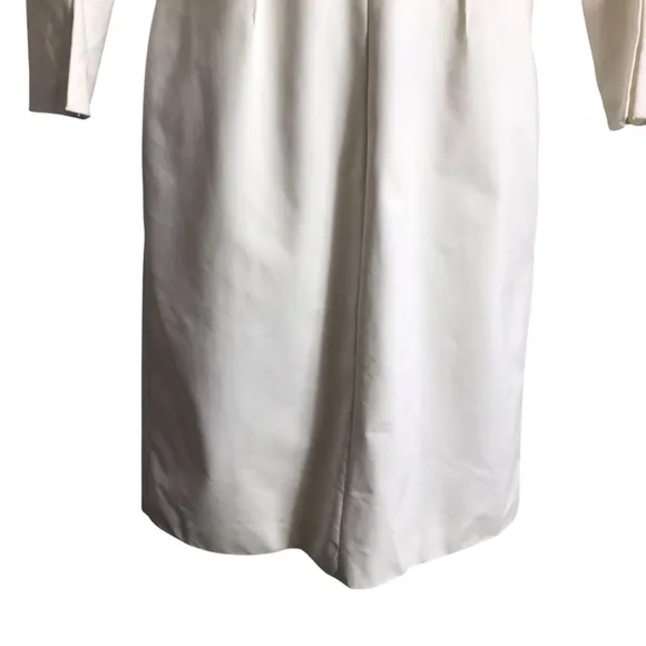 Nellie Partow Size 4 Cream Sheath Dress Classic Luxury Elegant Timeless
