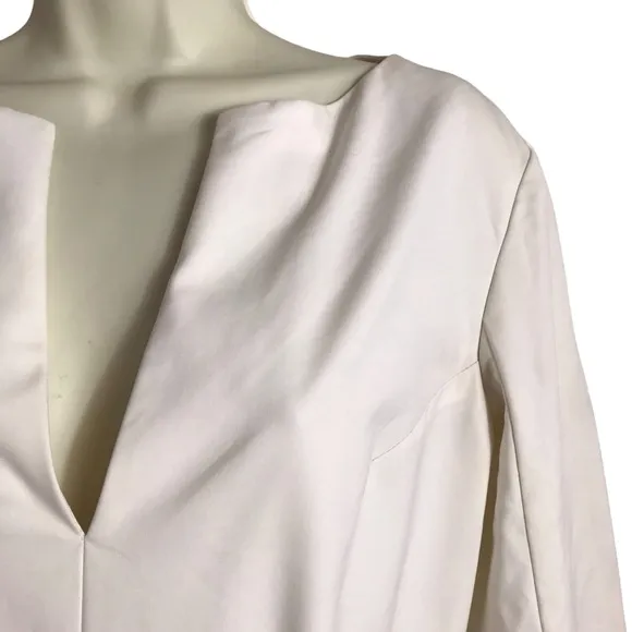 Nellie Partow Size 4 Cream Sheath Dress Classic Luxury Elegant Timeless