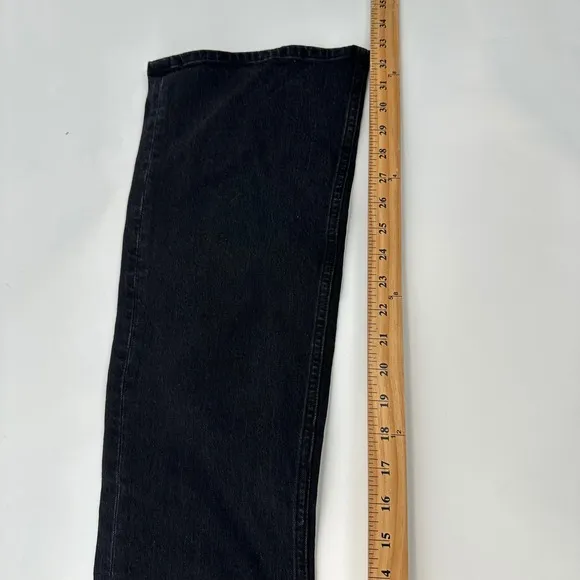 New Abercrombie &amp; Fitch Bootcut Jeans Mid Rise Black Wash Denim Size 28