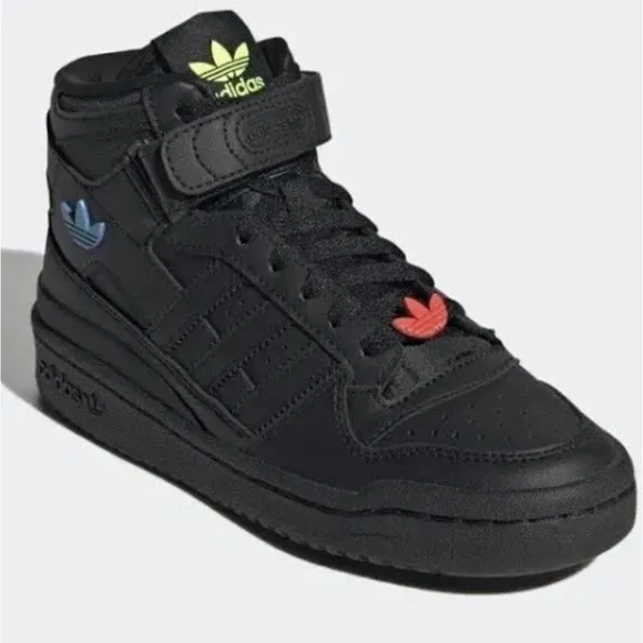 NEW Adidas Black Leather RARE High-Top Sneakers Women’s 7.5 - 8 Youth 6.5 Shoes