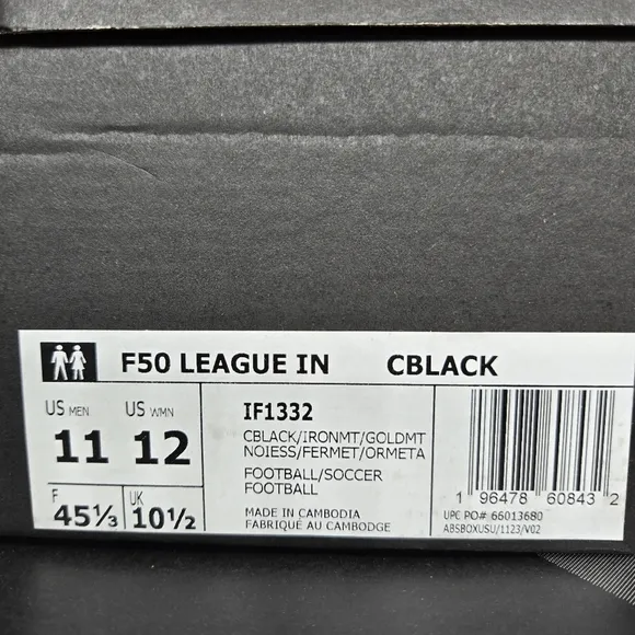 New adidas F50 League Indoor Men's Soccer Shoes Size 11
