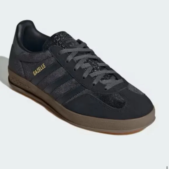 NEW Adidas Gazelle Black Carbon Gray Velvet Suede Sneakers Women’s 8 Men’s 7 NIB