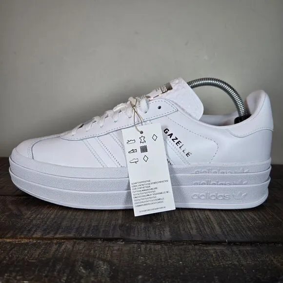 NEW Adidas Gazelle Bold Womens Size 11 Platform Sneakers Shoes White IE5130