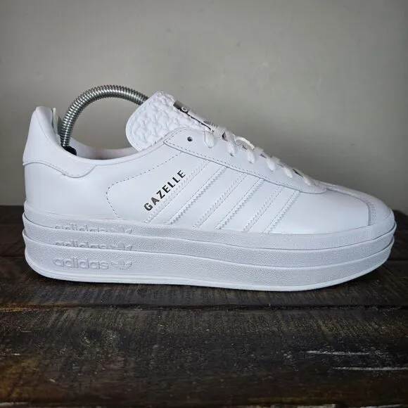 NEW Adidas Gazelle Bold Womens Size 11 Platform Sneakers Shoes White IE5130
