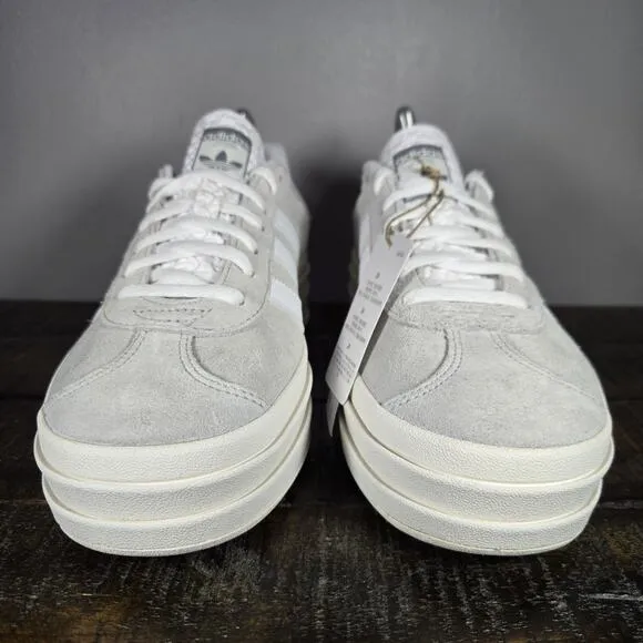 NEW Adidas Gazelle Bold Womens Size 8.5 Platform Sneaker Shoes Gray White HQ6893