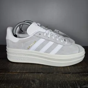 NEW Adidas Gazelle Bold Womens Size 8.5 Platform Sneaker Shoes Gray White HQ6893