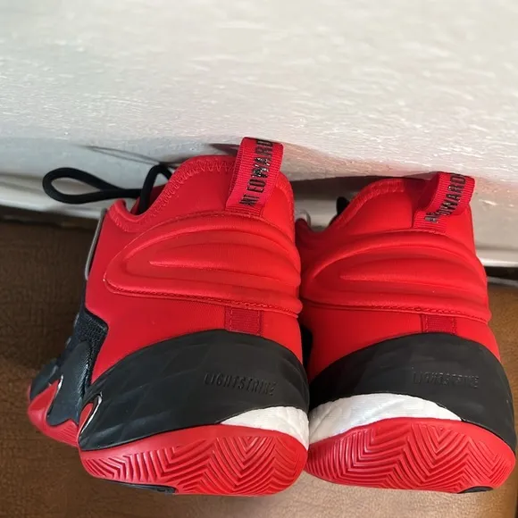 New Adidas Marvel Antman Anthony Edwards Basketball Star ⭐️ Black &amp; Red Sneakers