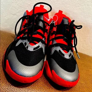 New Adidas Marvel Antman Anthony Edwards Basketball Star ⭐️ Black &amp; Red Sneakers