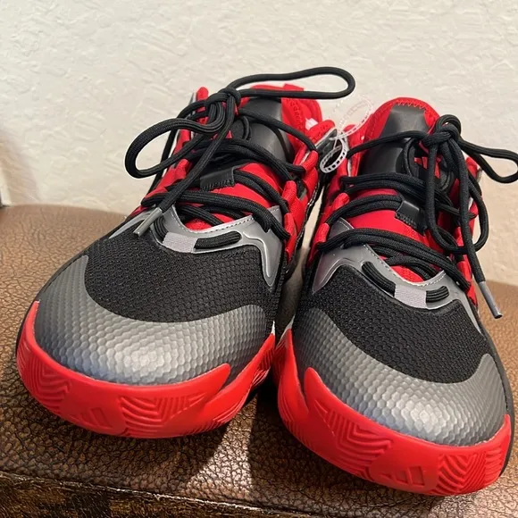 New Adidas Marvel Antman Anthony Edwards Basketball Star ⭐️ Black &amp; Red Sneakers