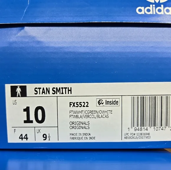 New adidas Stan Smith Primegreen Collegiate Green Men's Shoes Size 10