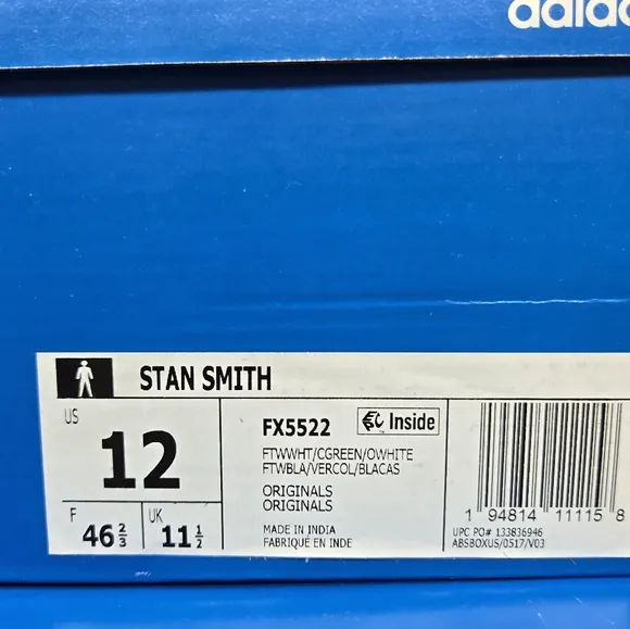New adidas Stan Smith Primegreen Collegiate Green Men's Shoes Size 12