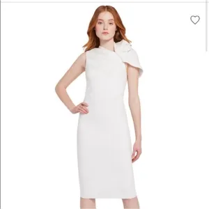 New! Alice   Olivia Kiro Ruffled Shoulder Midi Dress size 8