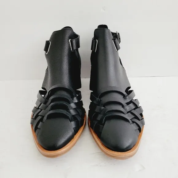 New Antelope Women's Leena Huarache Ankle Boots Black , Size 7- 7,5