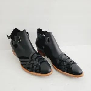 New Antelope Women's Leena Huarache Ankle Boots Black , Size 7- 7,5