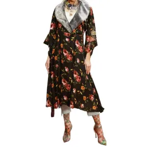 NEW ARATTA charlene princess of monaco kimono in black lurex