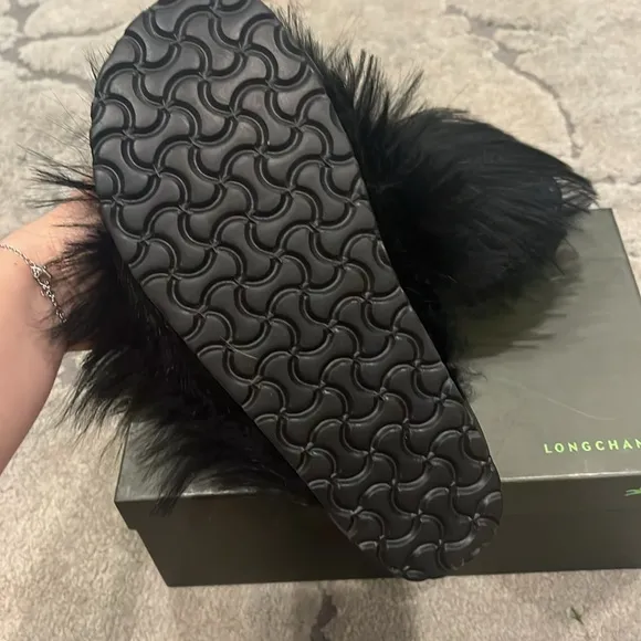 🌸New Arrival🌸 Longchamp women's goat fur slippers