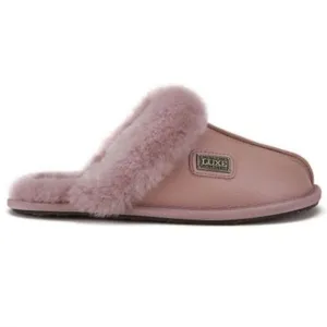 New Australia Luxe Slippers Closed MULE Pink Dusk sheepskin Fur size x small 4-5